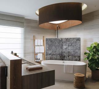 Bathroom with tub